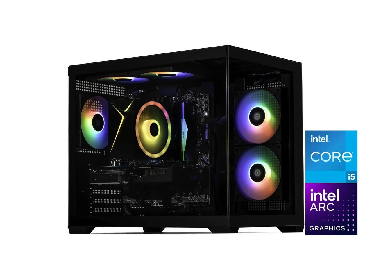 STORMCRAFT Gaming PC SIRIUS Intel Core i5-14400F Intel Arc B580 12GB OC ASROCK - AI Powered 16GB DDR5 RGB 6000MHz 1TB NVMe SSD 650W PSU Windows 11 Home - SI1440FBB-B58N1