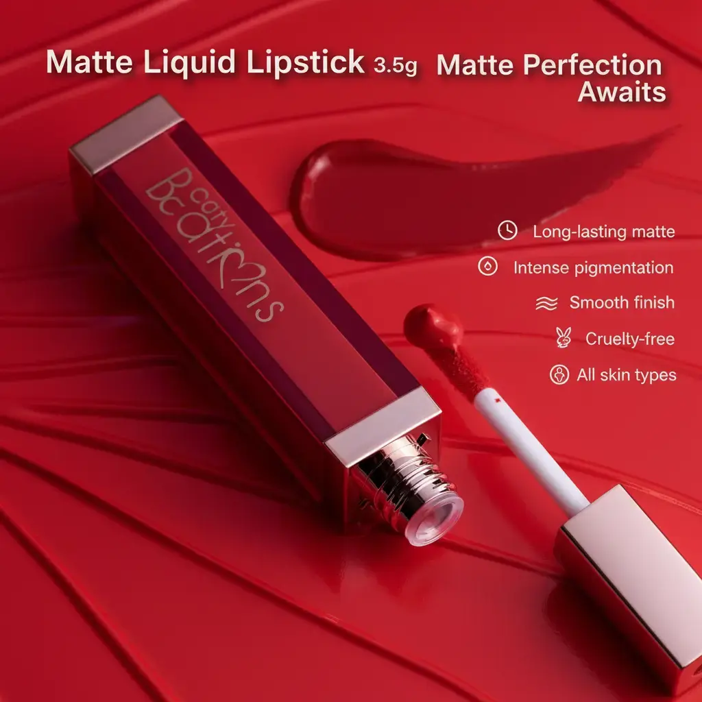 Beauty Creations Seal The Deal Long Lasting Matte Liquid Lipstick - 3.5g Makeup Single Item, Elegant Red & Brown Shades, Intense Pigmentation, Smooth Matte Finish, Cruel-Free, Alcohol-Free, All Skin Types Suitable