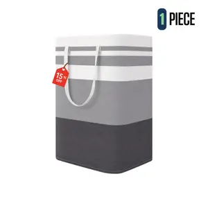 75L Large laundry basket, 19.81gal Flimsy foldable laundry bag, Gradient gray Laundry Hamper with handles, Laundry Sorter for dirty and washed clothes, Toy Sorter, Blanket Sorter