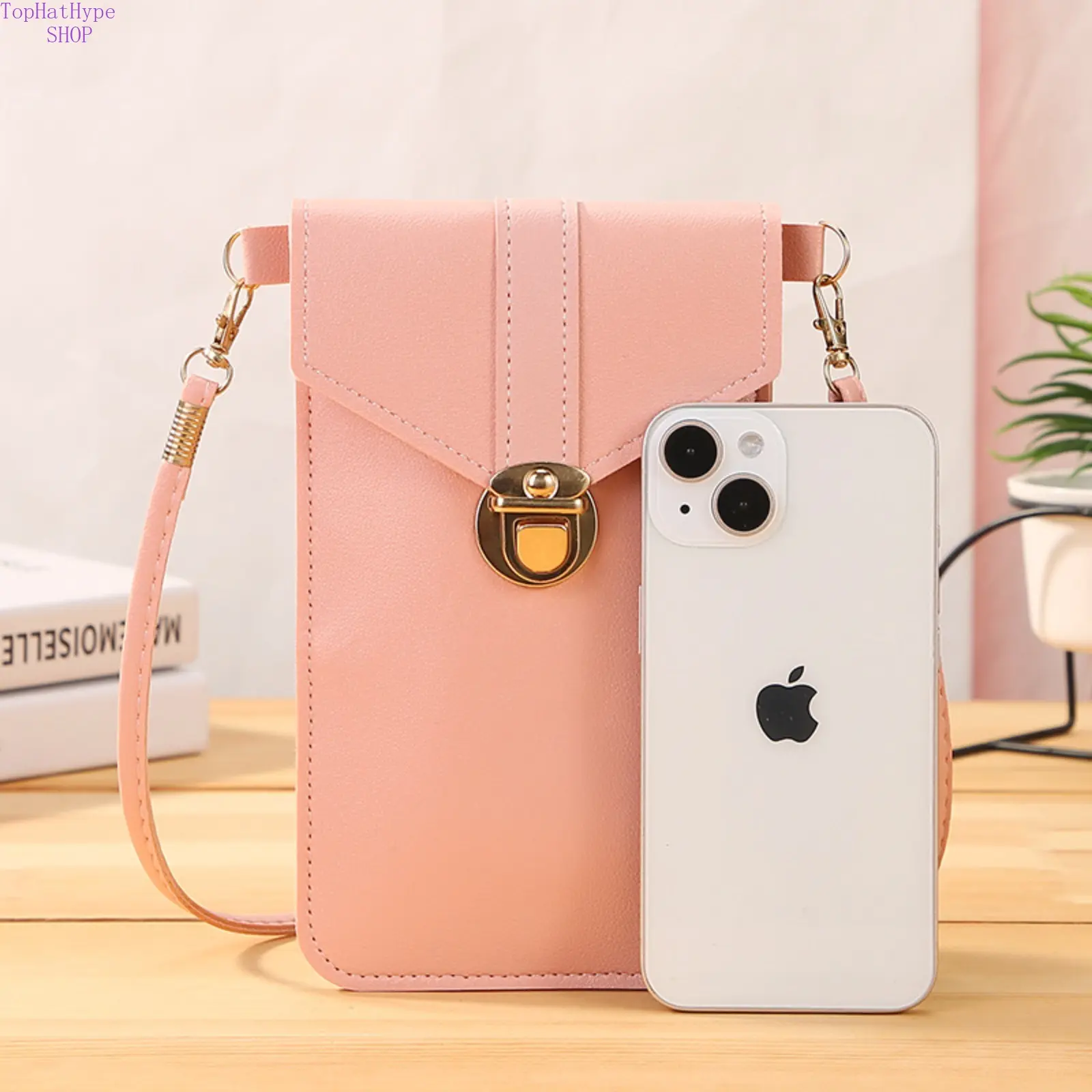 Women's Retro Crossbody Cellphone Bag - Lightweight Casual Wallet Purse with Touch-Screen, Multi-Card Slots, Snap Buttons, Black Fashion Accessory (Crossbody Bags for Women)