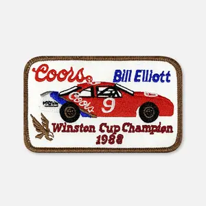 Coors Bill Elliott 9 Winston Cup Champion 1988 Classic Trucker Patch 4x3 Heavy Twill Iron On Adhesive Backed
