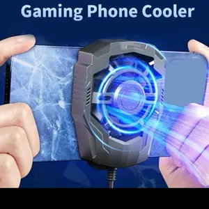 Phone Cooler For Gaming, Universal Phone Cooling Fan , Mobile Phone Radiator Case Compatible With Iphone Android Smartphones From 4.5 To 7in, Cell Phone Cooler For Live Streaming For Mute Game E -Sports Gaming Accessories