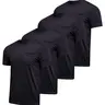 Real Essentials 4 Pack: Men's Dry-Fit Short Sleeve Pocket Crew Performance Athletic T-Shirt (Available in Big & Tall)
