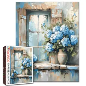 Tucocoo Flower Bouquet 1000 Pieces Jigsaw Puzzle, Relaxing Stress Relief Game for Adults, Brain Training Family Entertainment, Colorful Wall Art and Perfect Gift Choice, 27.5x20inch(70x50cm)