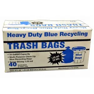 Primrose Plastics-Com 40 CT 33 gal Blue Recycle Bag
