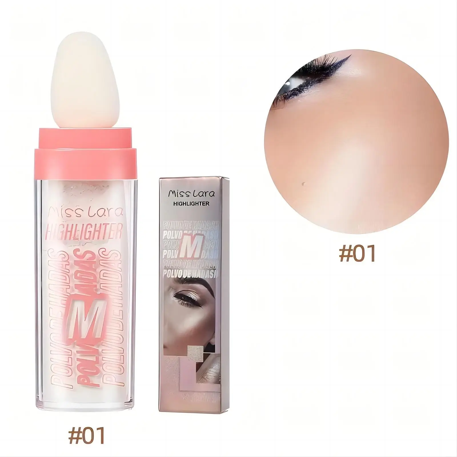 Glitter Highlighter Powder for Face & Body, Shimmering Pearly Face Highlighting Stick, Natural High Gloss Make Up Stick for Girls & Women, Makeup Acce