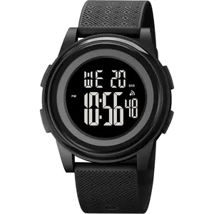 Mens Watch Ultra-Thin Digital Watches Minimalist  Watch  Men with Wide-Angle Display Rubber Strap Wrist Watch for Men