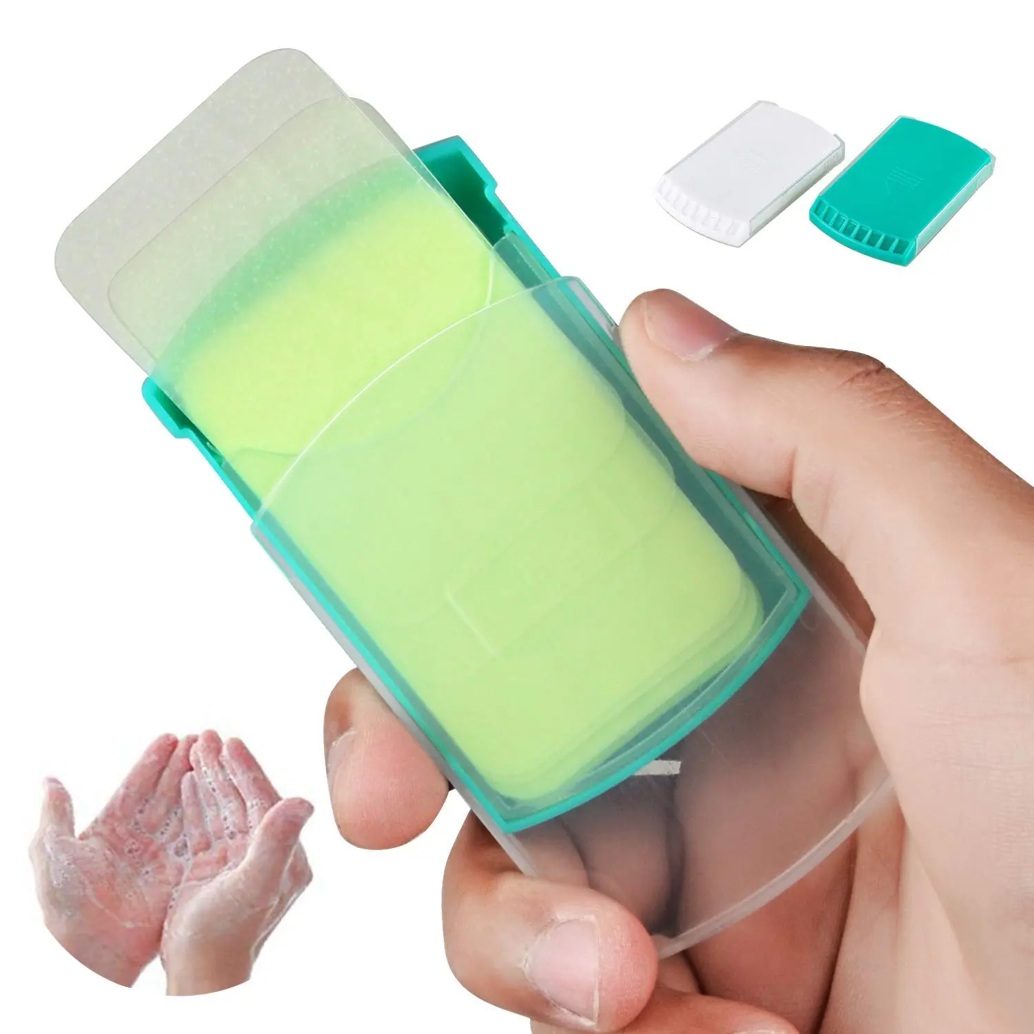 2 Boxs (100 Sheets) Hand Washing Soap Sheets for Outdoor Travel,Portable Camping Hand Soap,Hiking Washing Hand Bath Paper Soap for Travel,BBQ,Party,School,Girls