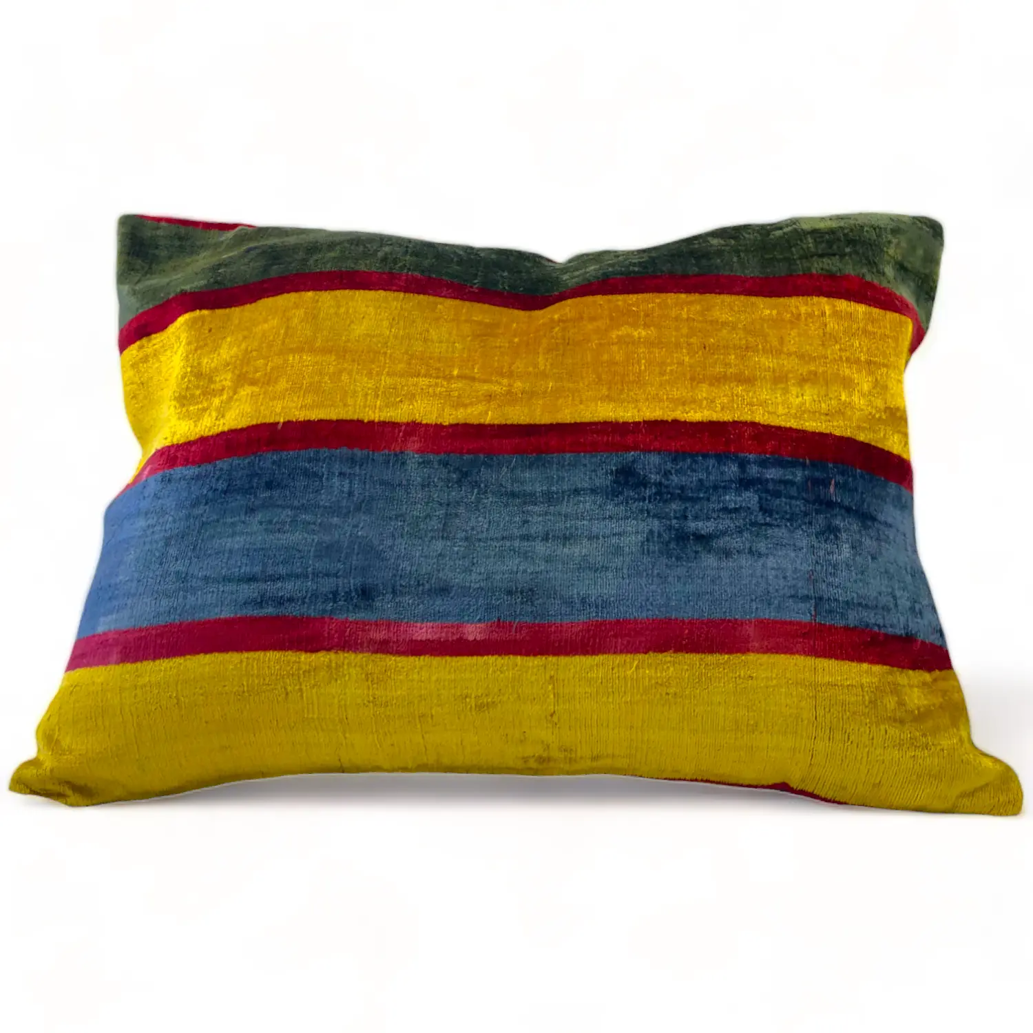 Double-Sided Striped Silk Lumbar Pillow