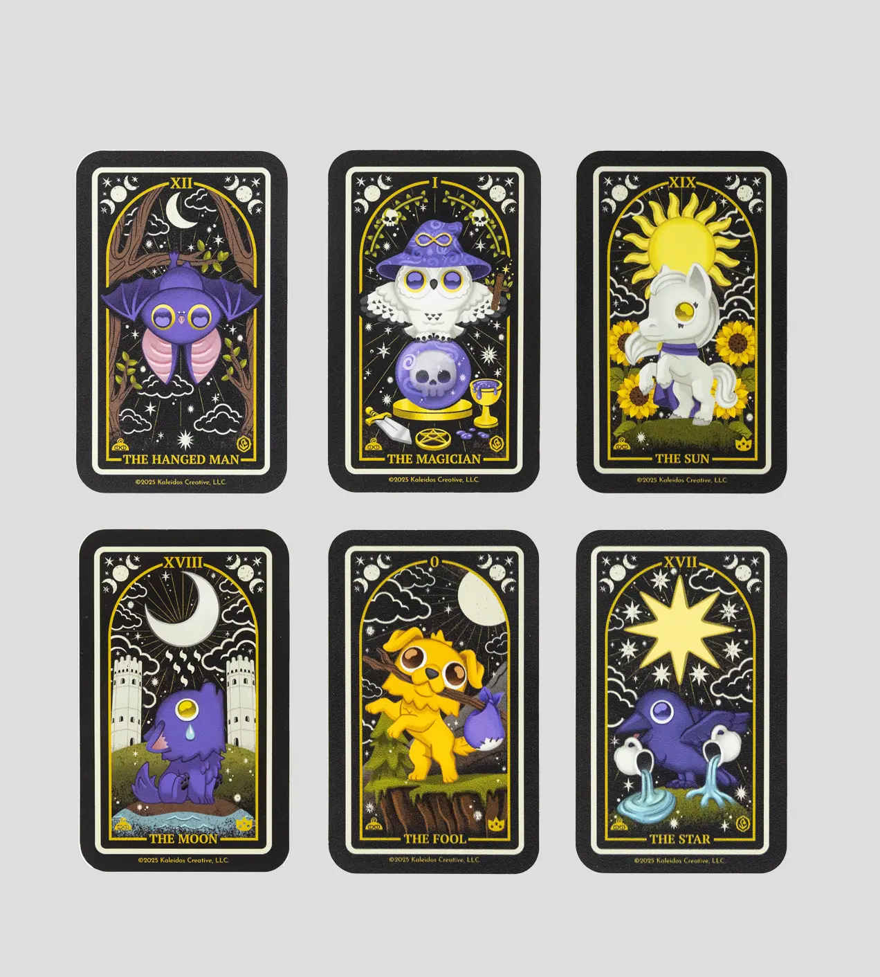 Kaleidos Creative - Wild Magic Tarot Sticker Pack - 6 pack - Volume I - Accessories - Collectible