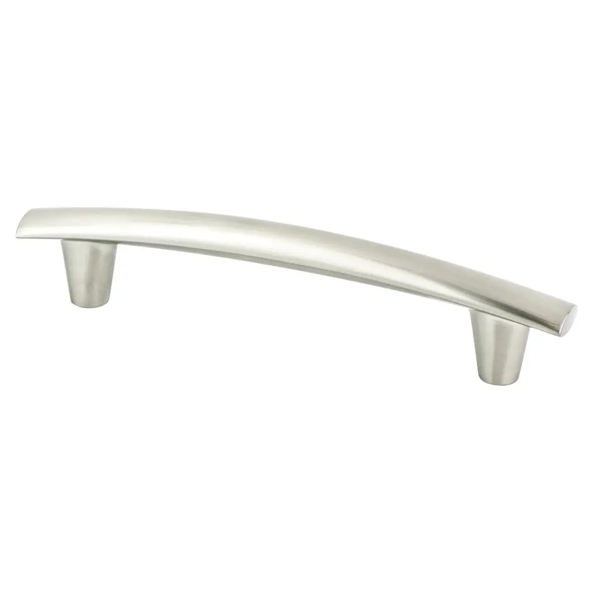 Berenson 2099-4BPN-P Meadow Aluminum Base Door Pull, Brushed Nickel Finish, 128 mm CC, 168 mm (6-5/8 in.) Size, Soft and Classic Design, Organic Look
