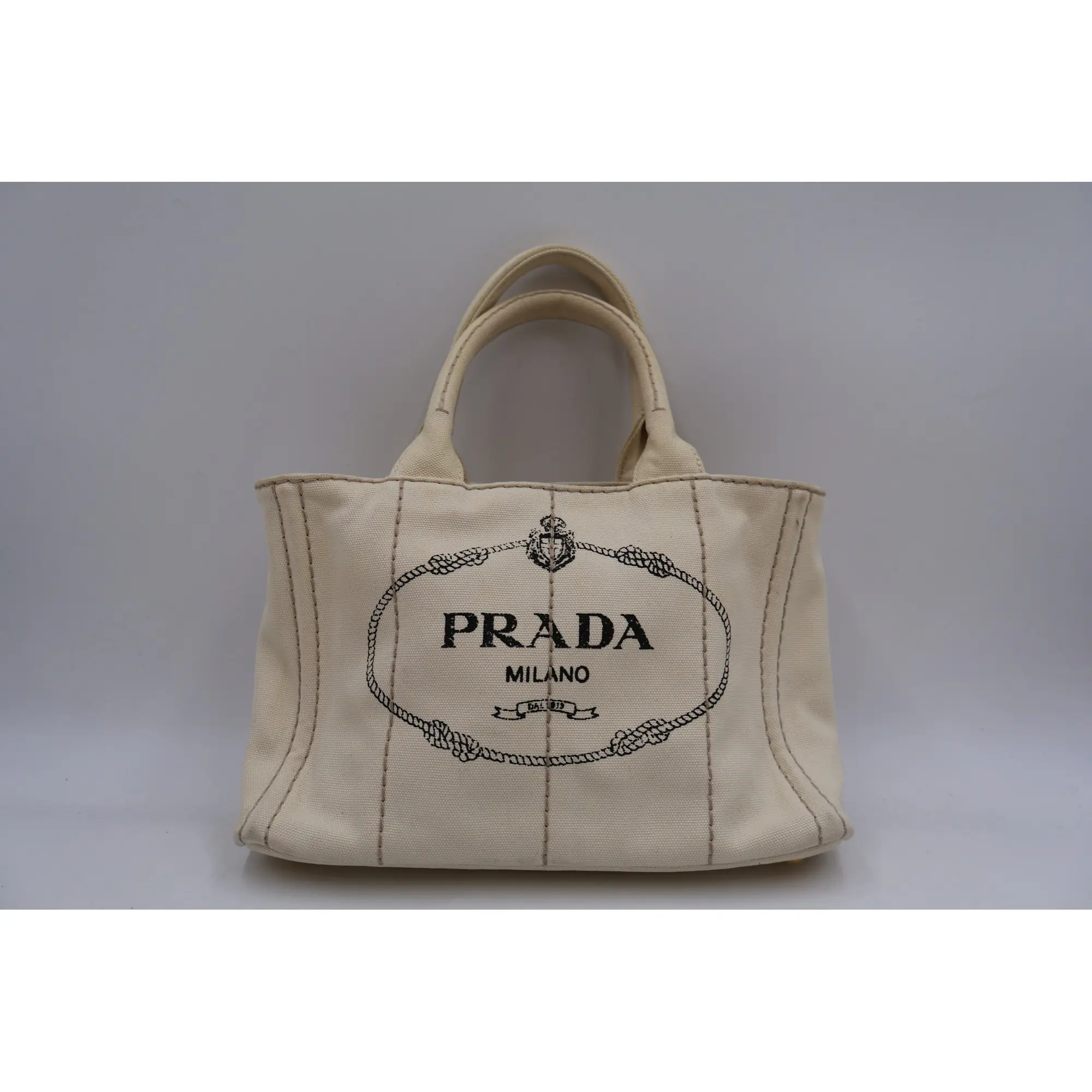 Pre-owned PRADA canvas Tote Bags Canapa Mini Tote Bag (4900000222524)