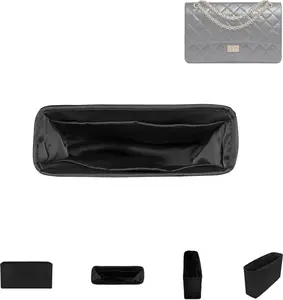 DGAZ Silky Purse Organizer Insert for Chanel 2.55 Bags, Luxury Handbag & Tote Organizer, Simplicity bag organizer