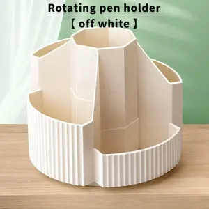 Multifunctional Rotating Desktop Storage Box, Organizer for Pens & Pencils, Ideal for Office Supplies, Desk Accessories