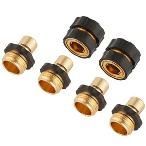 3/4 Inch Garden Hose Quick Connector, Male and Female Quick Connect Hose Fittings, 2 Set