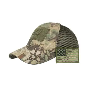 USA Flag Patch Hat Velcro Tactical Camouflage Baseball Cap