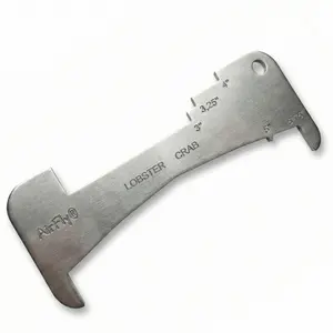 AirFly Aluminum Crab & Lobster Gauge – All-in-One Measuring Tool for Dungeness, Blue, Rock Crab & Lobster (3” to 5-3/4”) – Rust-Resistant Ruler for CA, East Coast, Gulf & Canada – Designed in USA