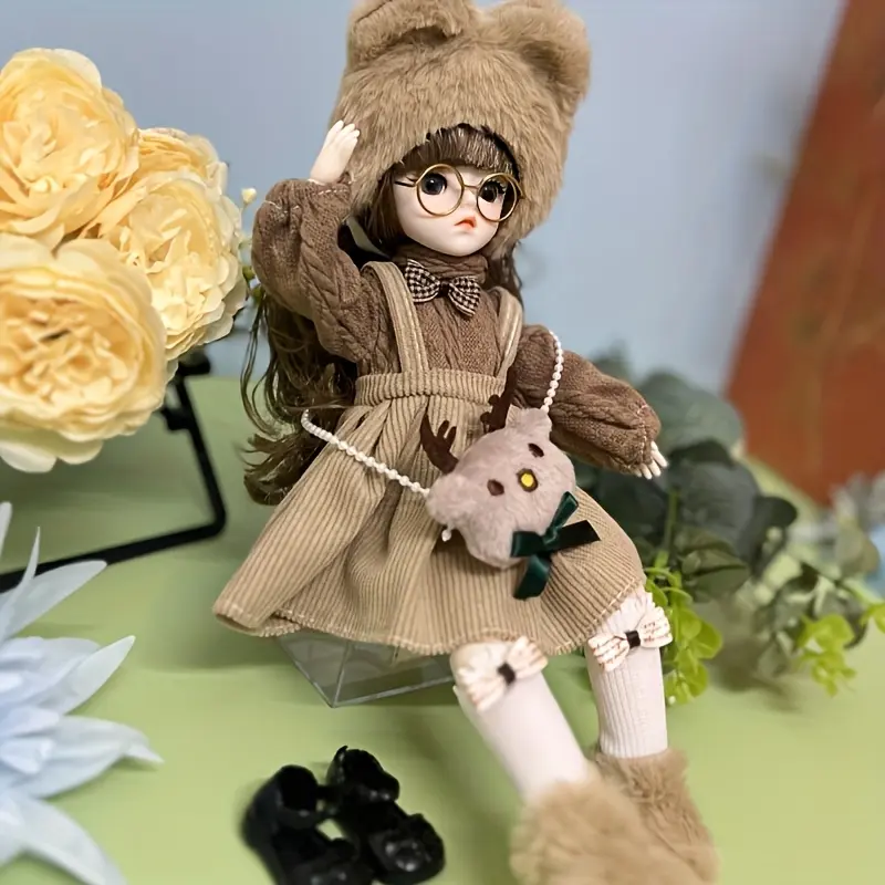 High-Quality Silicone Princess Doll Decoration, Forest Lace Skirt, Pleated Hem, Collectible Doll, Birthday Christmas Gift for Girls