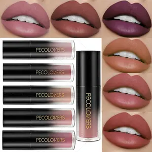 6pcs/set Smooth Application, Lightweight, Non-stick, High Pigment, Pink, Brown, Purple, Non-stick Lip Glaze, Perfect Christmas Halloween Gift