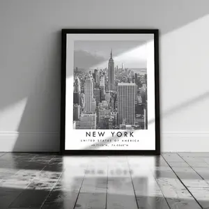 Wooden Acrylic Framed Canvas Painting, Modern Style, City Painting Print Poster, Wall Art Decor Living Room Bedroom Office, Home Decoration, Perfect Gift, Artwork