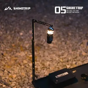 ShineTrip Portable Camping Folding Lamp Post, Lightweight Integrated Stainless Steel Lamp Stand, Outdoor Desktop Lamp Post, Portable Camping Lamp Hanger, Outdoor Hanging Lamp Stand Easy To Install