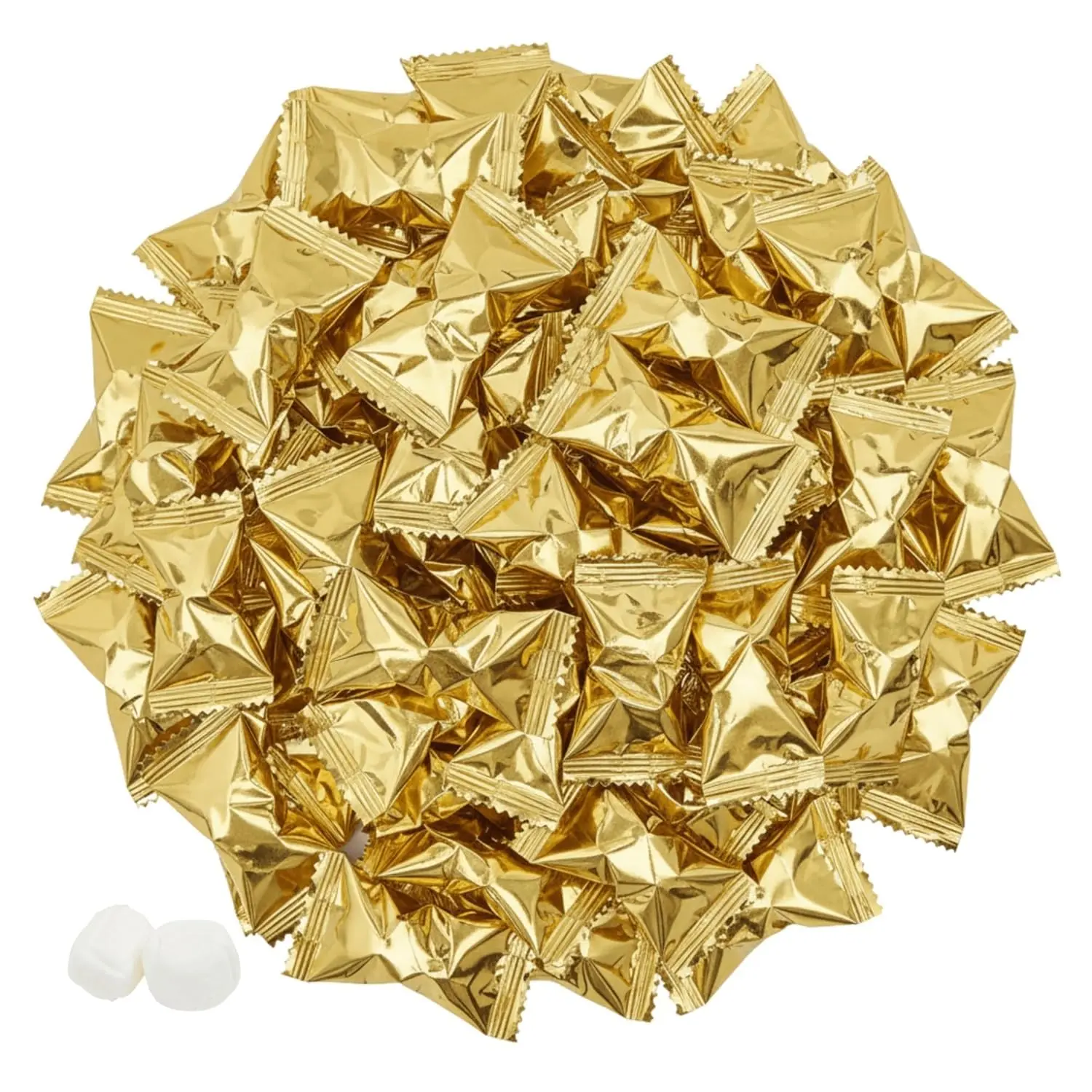 Tree Treasures Gold Buttermints, 60 Individually Wrapped Mints for Parties, Weddings, Events and Candy Bowls