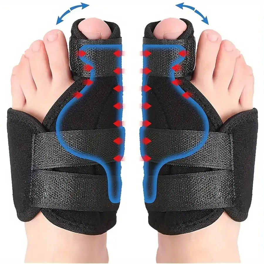 Adjustable Non-Woven Bunion Corrector Brace - Prop 65 Safe Hallux Valgus Relief Foot Corrector with Breathable Toe Separator, Toe Support for Indoor Leisure Use