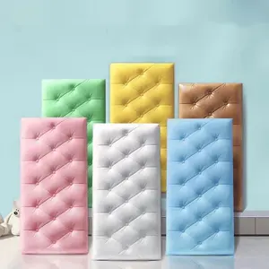 5pcs 3D Self-Adhesive Foam Wall Panels, Waterproof Anti-Collision Bottom Board, Thick Texture Wall Stickers for Home Decor and Office Use, Decorative Wallpaper