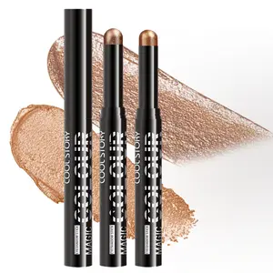 2pcs Smooth Color Eye Shadow Sticks, Waterproof Sweat-Resistant, Quick Application, Long-Lasting, Suitable for All Occasions