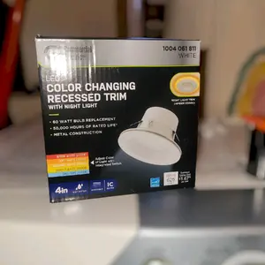 Commercial Electric 4 inch Color Selectable CCT Integrated LED Recessed Light...