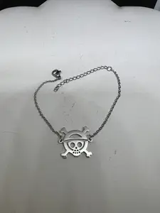 One Piece Skull Silver Chain Bracelet by JW Fashion Jewelry