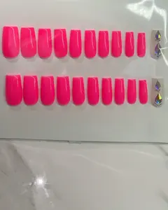 Glam  One Color 22 piece Press-On Nails with Crystal Accent Nails (One Size)