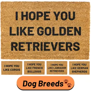 I Hope You Like Doormat, Corgi, Yorkie, Schnauzer, Dog Breed, Funny, Decorative Mat, Coir, Welcome Mat, Non-slip, Indoor, Outdoor