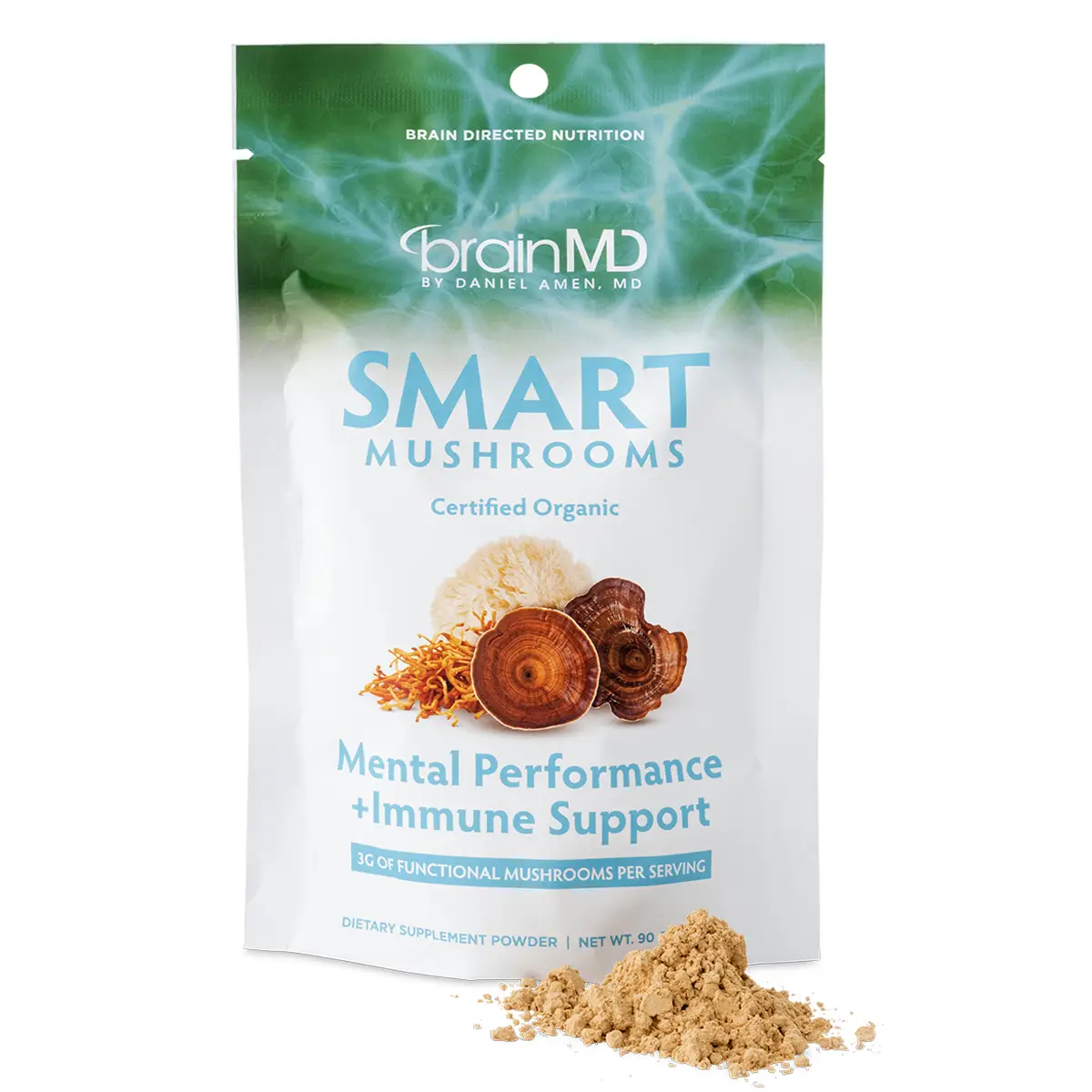 BrainMD - Smart Mushrooms | Mental Performance + Immune Support, Certified Organ...