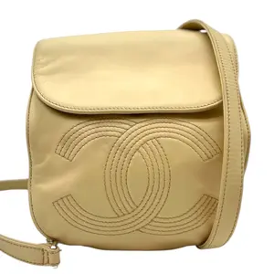 Pre-owned CHANEL leather Backpacks Beige Lambskin Timeless Small Chain Backpack