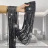 1 Piece String Tinsel Door Curtain, Glitter Fringe Door Wall Window Room Divider, Door Decor for Living Room, Bedroom, Party Event, Valentine's Day Gift, Decoration, Festive Decorations