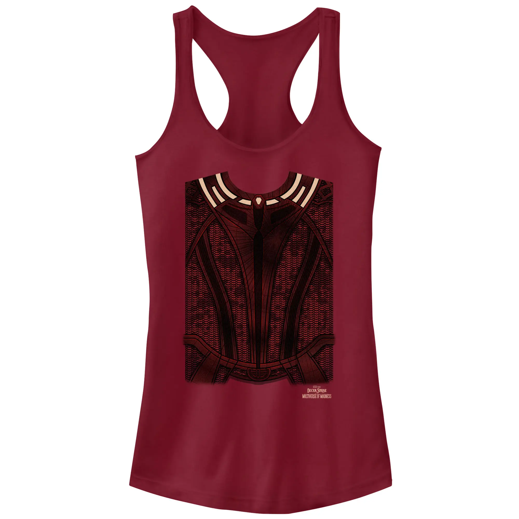 Juniors Womens Marvel Doctor Strange in the Multiverse of Madness Wanda Costume Racerback Tank Top