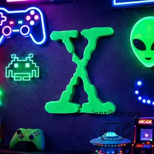 10” Large X Alien Files Decor