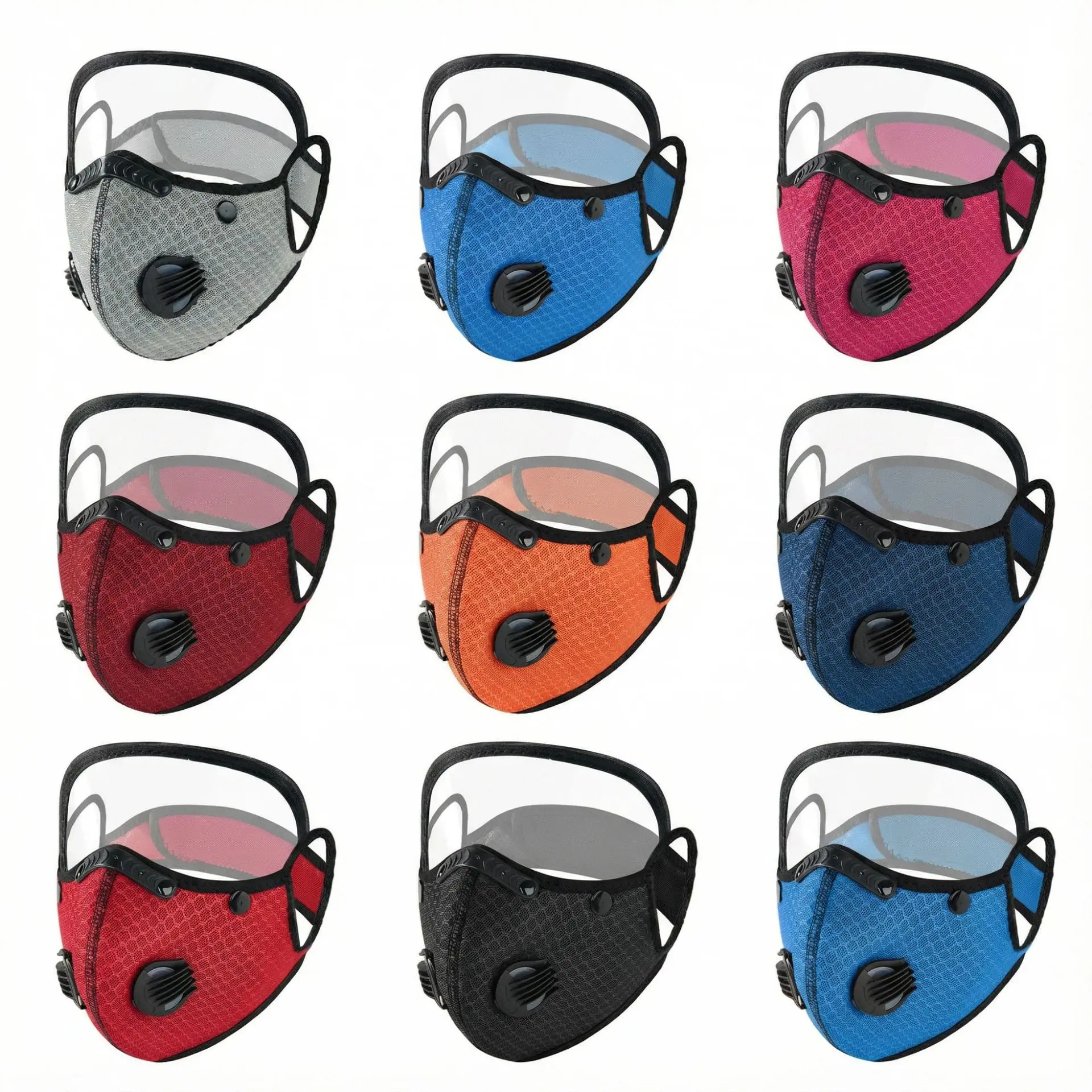 Camo Fleece-Cotton Biking Face Mask for Adults with Ear Loops - 1 Size, Activated Carbon Filter, Hand Wash, Do Not Tumble Dry, Do Not Dry Clean, Dustproof, Anti-Smog, Wildfire Smoke Protection, Breathable for Mountain Biking, Skateboarding