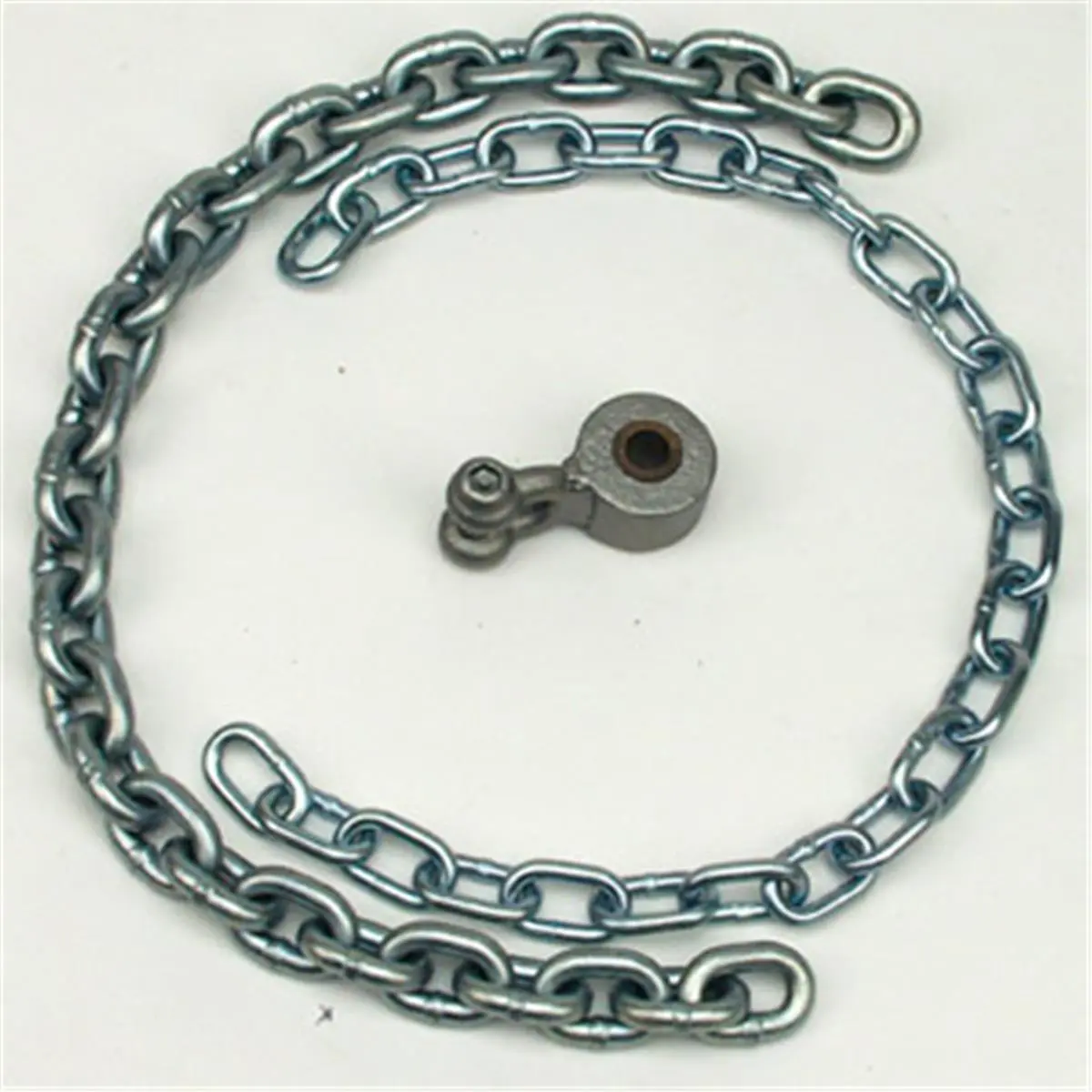Jensen Commercial Zinc Steel Short Link Chain - 0.31 in. Short Links, 5/16 in. Size, 5000 lbs Load Support, Smooth Zinc Finish, Injury-Safe Dog Swing Accessory