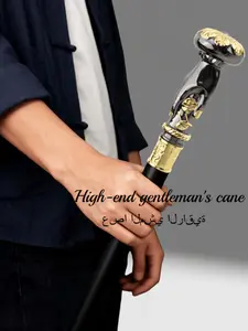 Elegant Dual-Tone Gentlemen Cane, Rose Pattern Creative Metal Walking Stick, Detachable Mediterranean Style, Perfect for Daily Use & Gifts, Durable Walking Sticks, Walking Canes