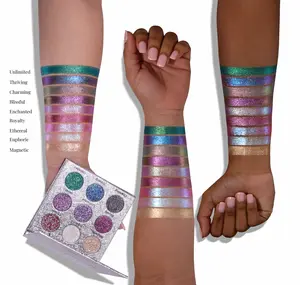 Adriana Nichole Cosmetics I AM EVERYTHING PALETTE All Shimmers Edition 9-pan Eyeshadow Palette with 6 Chameleon Pigments & 3 Matte Shades for Radiant Makeup