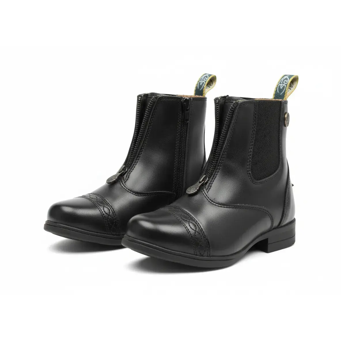 Shires Moretta Clio Plus Paddock Boots - Black, Child, Lace-Up Equestrian, Gently Used