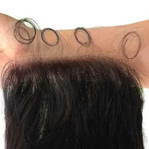 5x5 Skin-Like Real HD Lace Frontal Only Body Wave 0.1mm Extremely Thin HD Crystal Lace Pre Plucked Super Natural Hairline with Tiny Knots Human Hair Frontal Natural Color 18 Inch tesla l