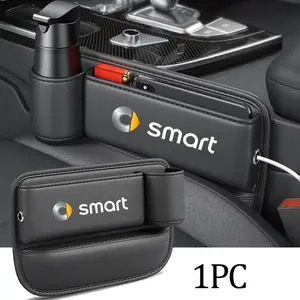 Smart Car Seat Gap Storage Box with Cup Holder, Side Storage Pocket, Easy to Install, 1pc Car Organizer for Efficient Space Utilization