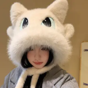 Universal Studios Cute Toothless Boy Plush Hat Female 2025 Winter Couple Warm Face Little Lei Feng Hat