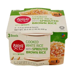 CHE IL JEDANG Korean Instant Brown Rice 210g*3 Bowls | Microwaveable Healthy Grain Meal