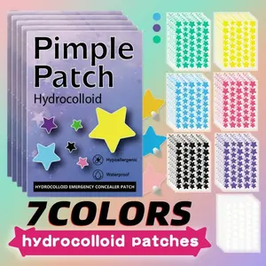 1400pcs, Hydrocolloid Pimple Patches, Multiple colors, Star Shapes, Waterproof, Comfortable and Breathable, for Acne Prone and Skin Multi-Pack