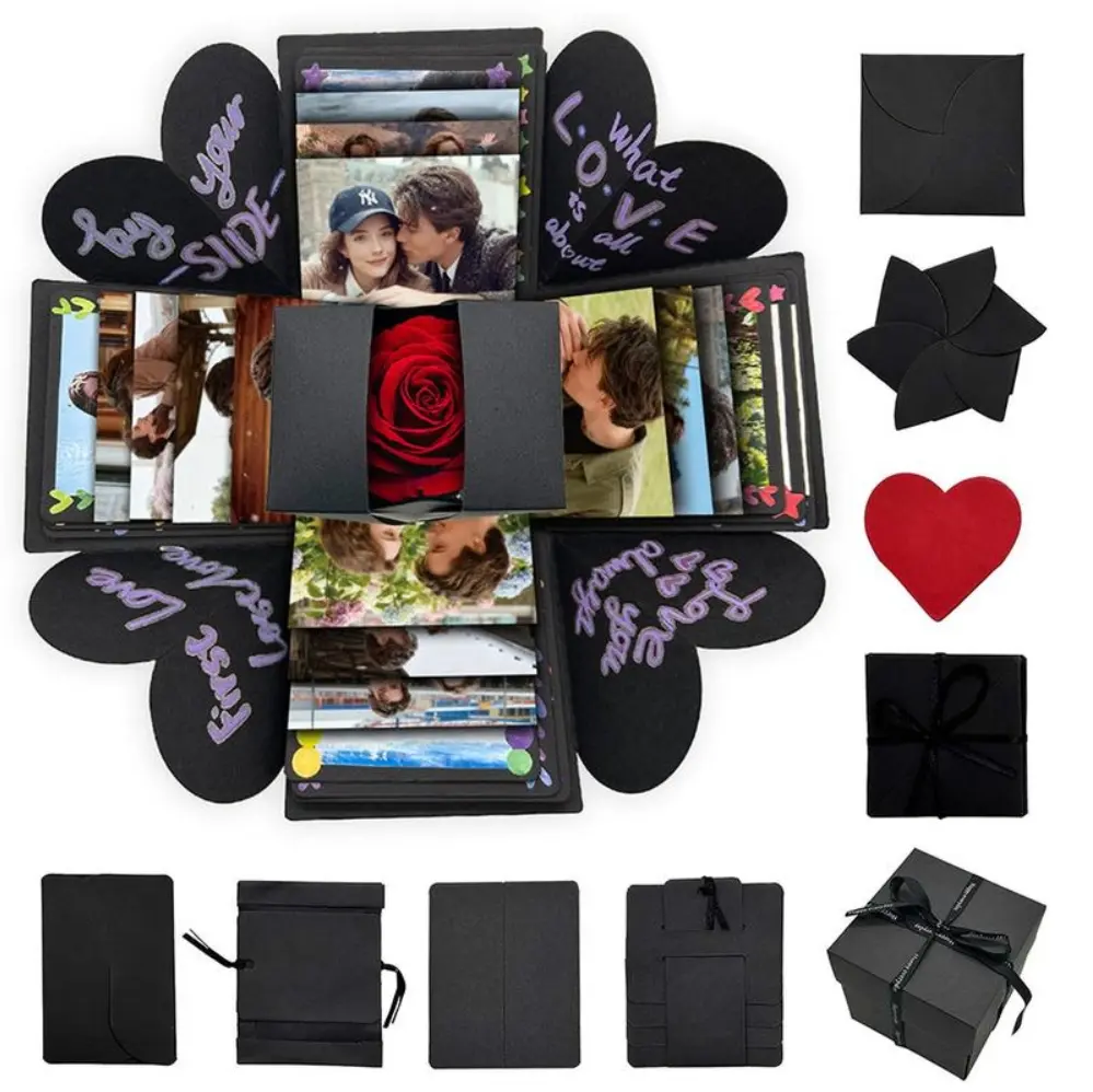 DIY Pop-Up Photo Gift Box with Interactive Folding Layers – Creative Memory Keepsake Box for Photos, Notes & Small Gifts, Perfect for Valentine’s Day, Anniversaries, Birthdays & Special Moments