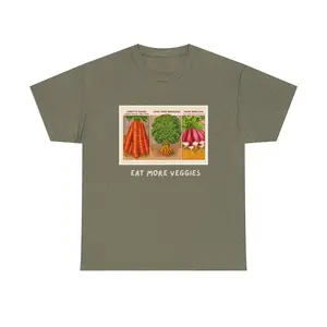 Eat More Veggies T-Shirt — Vintage Vegetable Print Tee